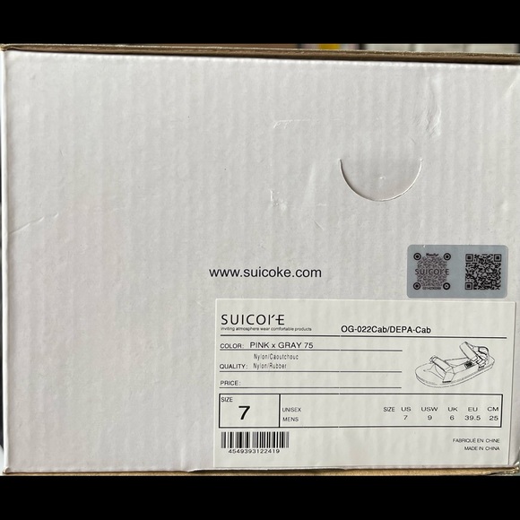 Suicoke Depa-Cab Sandals Pink/Grey - Picture 7 of 9